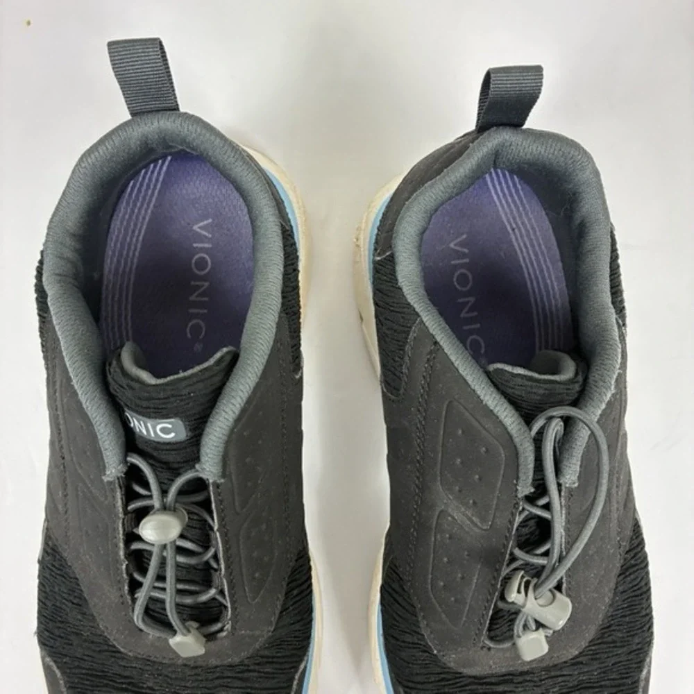 Vionic Women's Active Deon Sneaker Sz 7 Black Walking Running Comfort Orthopedic